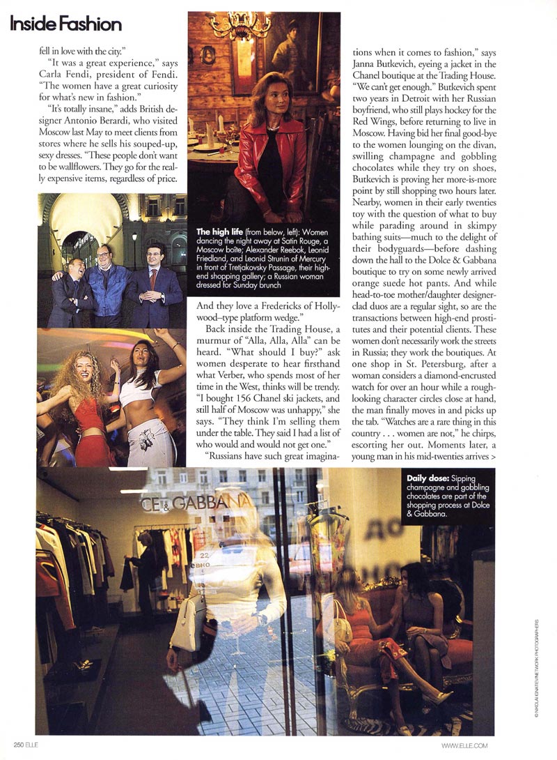 Elle, September, 2001